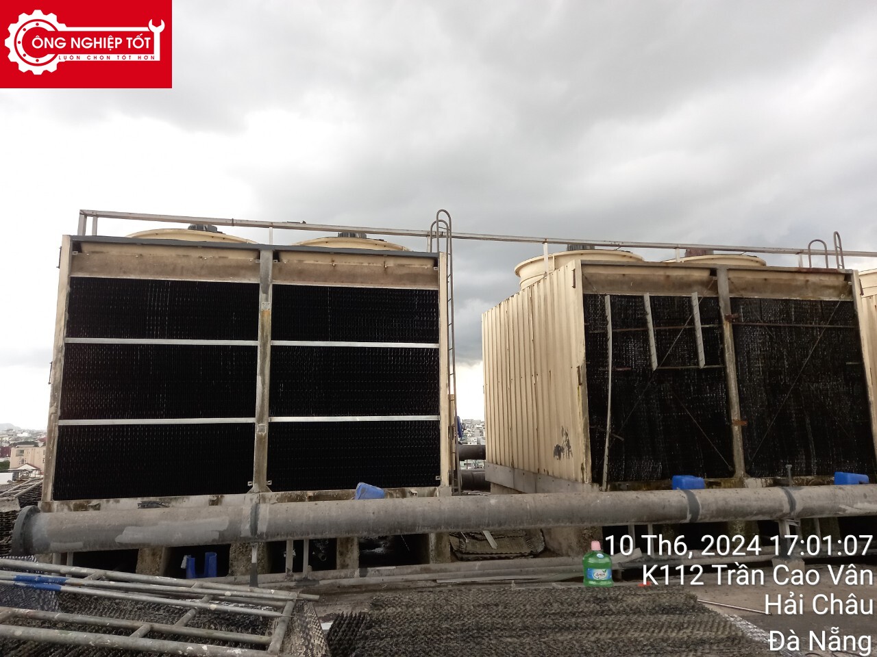 Hình ảnh thực tế tháp giải nhiệt Alpha vuông 200RT